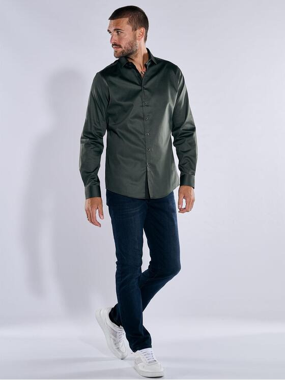 emilio adani Herren Langarm-Hemd "My Favorite" Grün 37605