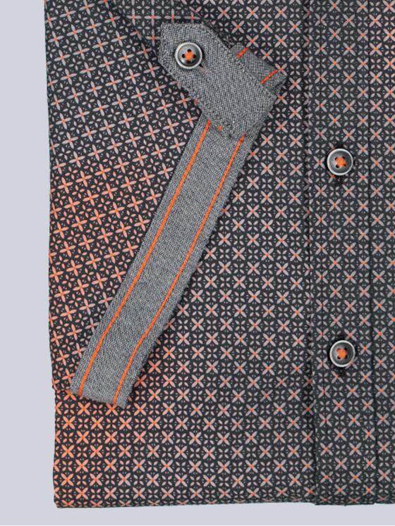 engbers Herren Kurzarm-Hemd gemustert Orange 38947