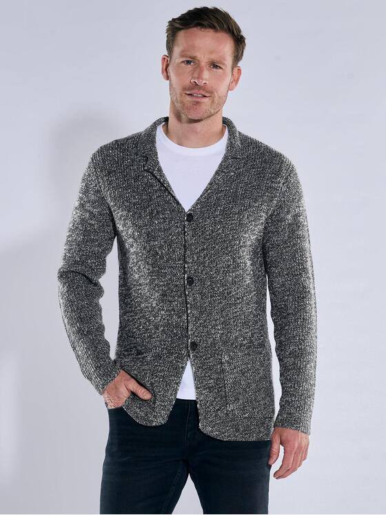 engbers Herren Stricksakko meliert Oliv 39446