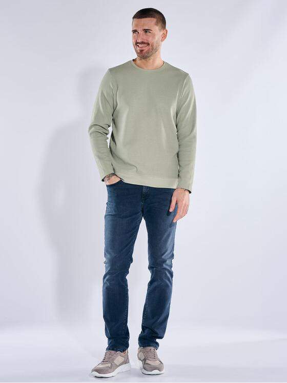 emilio adani Herren Modisches Langarm-Shirt Gruen 40129