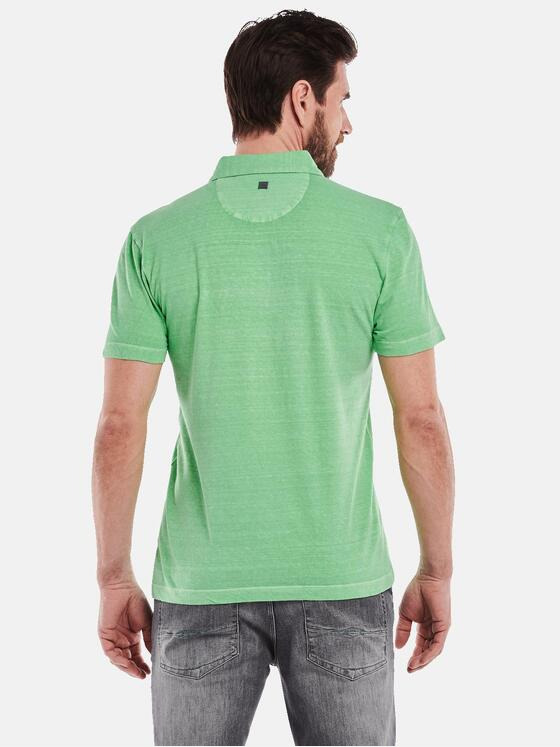 ENGBERS GERMANY Herren Polo-Shirt mit Leinenanteil Grün 35083