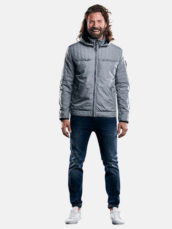 emilio adani Herren Sportive wetterfeste Steppjacke Grau 29043