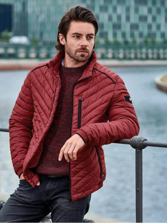 emilio adani Herren Jacke mit Bündchen Rot 31998