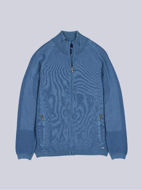 engbers Herren Cardigan mit Troyerkragen Mittelblau 38533