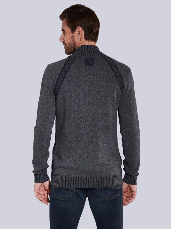 engbers Herren Cardigan strukturiert Grau 35719