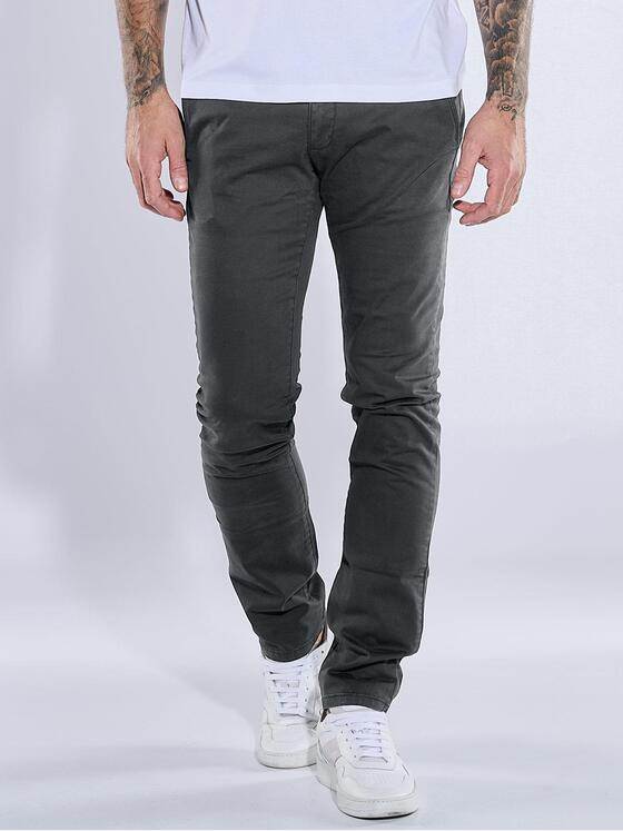 emilio adani Herren Chino regular Schwarz 37207