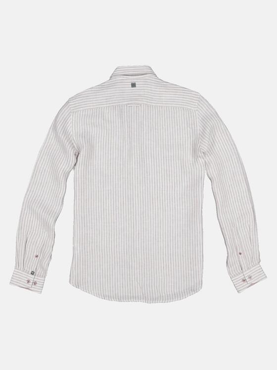 ENGBERS GERMANY Herren Langarm-Hemd gestreift Beige 32687
