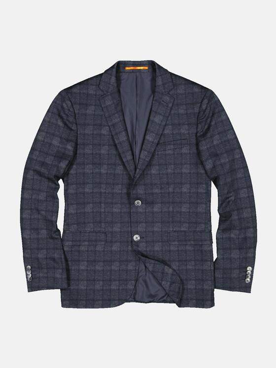 emilio adani Herren Sakko dezent kariert Blau 33689