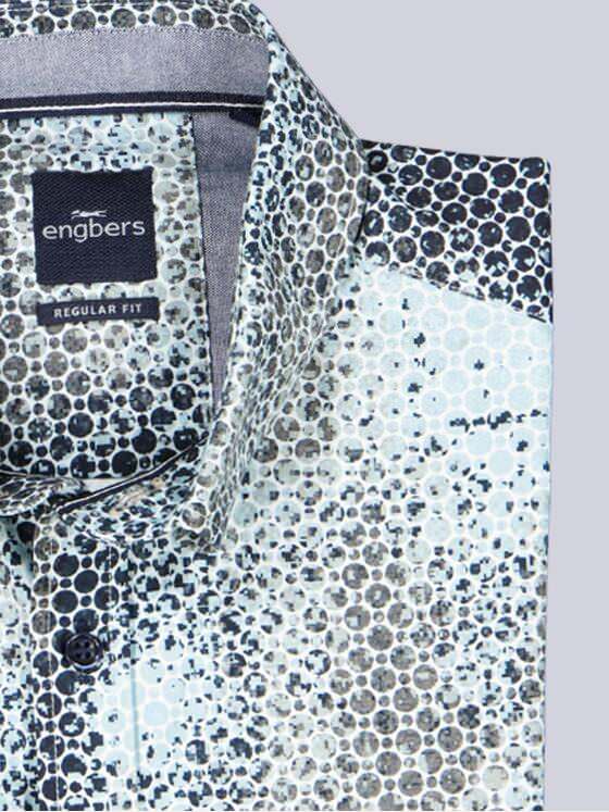 engbers Herren Langarm-Hemd gemustert Saphirblau 39242