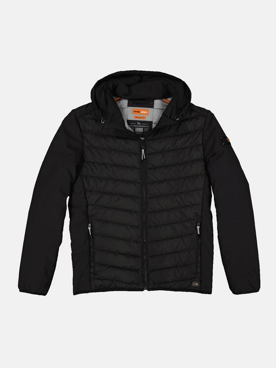 emilio adani Herren Steppjacke mit Kapuze Schwarz 34292