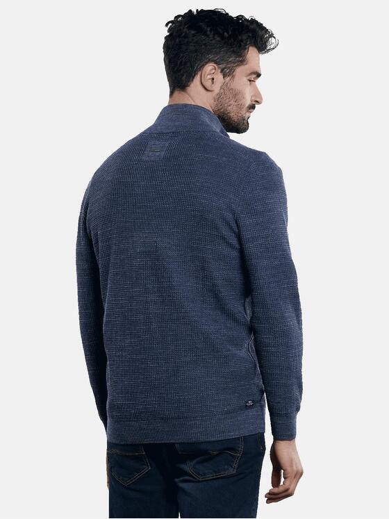 engbers Herren Strickjacke mit feiner Struktur Blau 31252