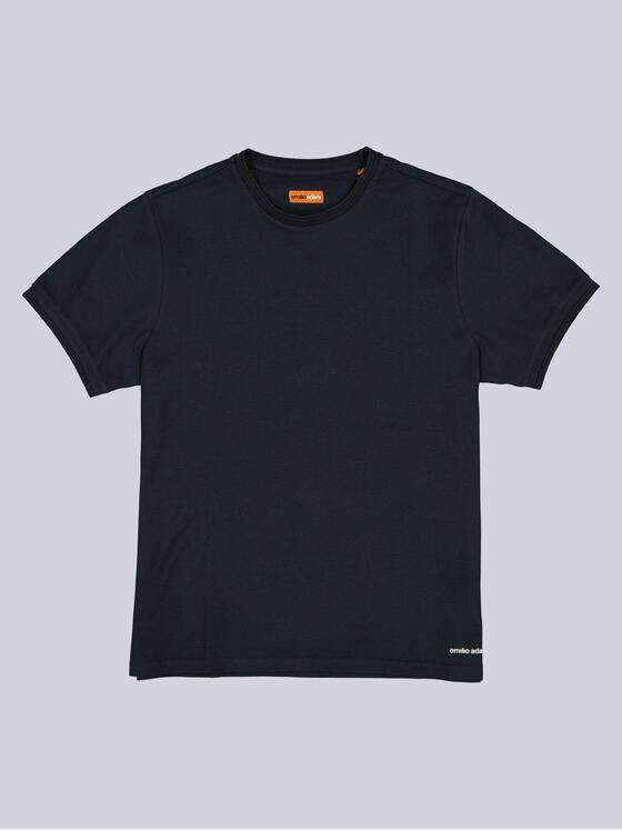 emilio adani Herren Rundhals T-Shirt Blau 38629