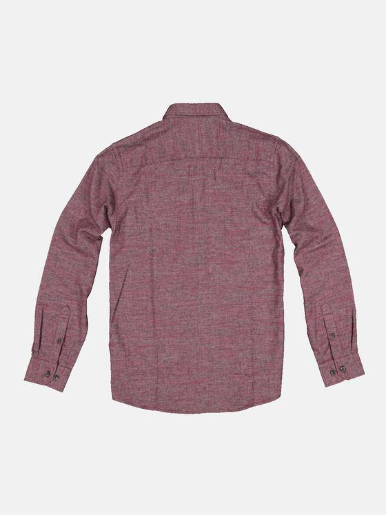 emilio adani Herren Langarm-Hemd aus Flanell Rot 33789