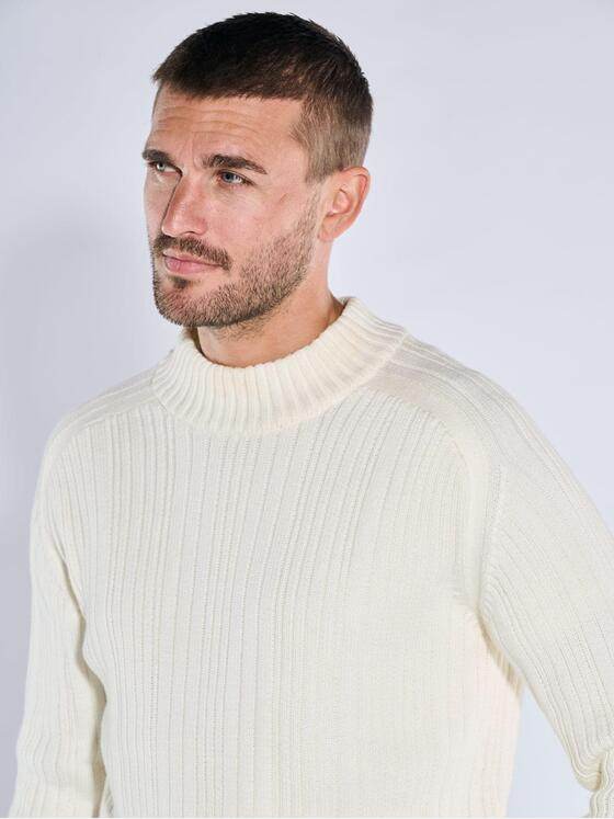 emilio adani Herren Troyer-Pullover Weiß 39396