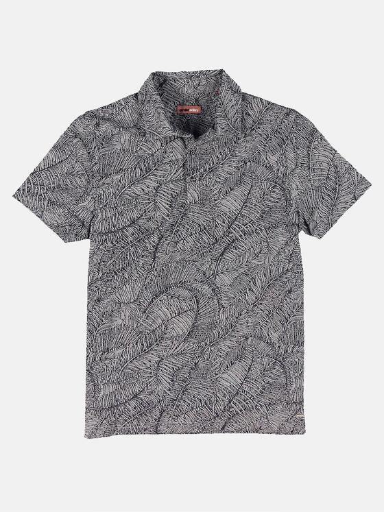 emilio adani Herren Poloshirt gemustert Blau 31704