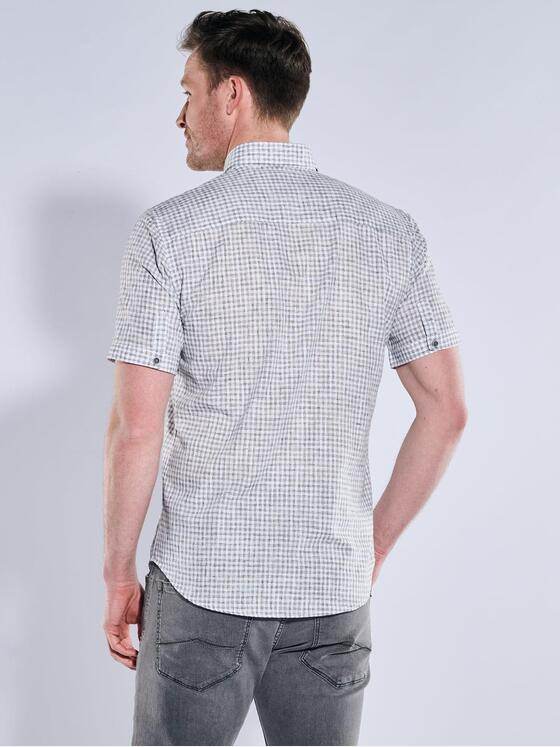 engbers Herren Kurzarm-Hemd mit Leinenanteil Anthrazit 39198