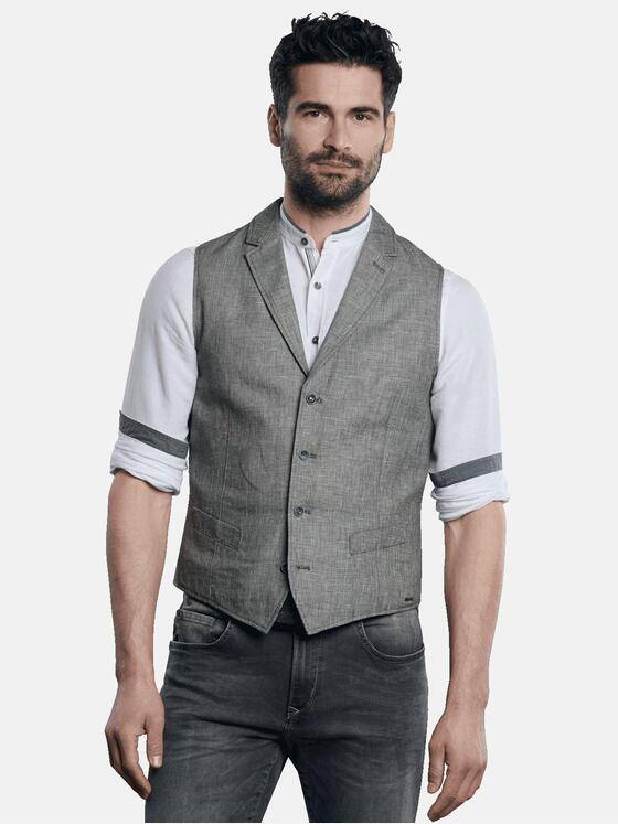 engbers Herren Hochwertige Sakko-Weste Hellgrau 31507