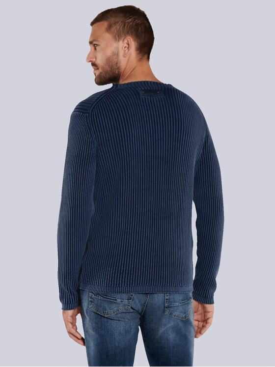 emilio adani Herren Pullover strukturiert Blau 36069