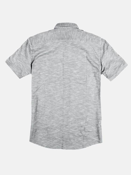 emilio adani Herren Baumwollhemd mit modischen Designdetails Grau 29321