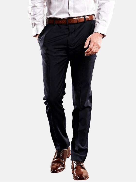 emilio adani Herren Anzughose glänzend Blau 31266