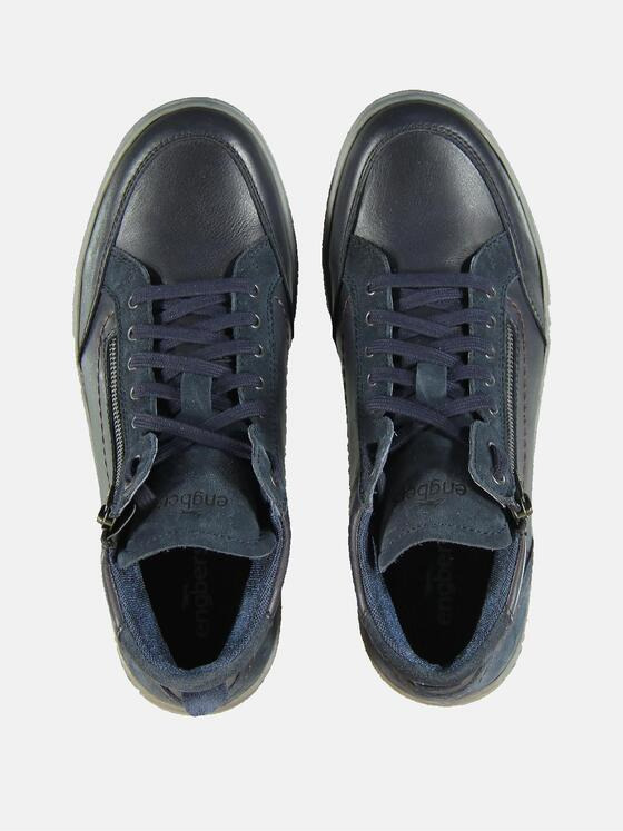 engbers Herren High-Sneaker mit Reißverschluss Saphirblau 31942