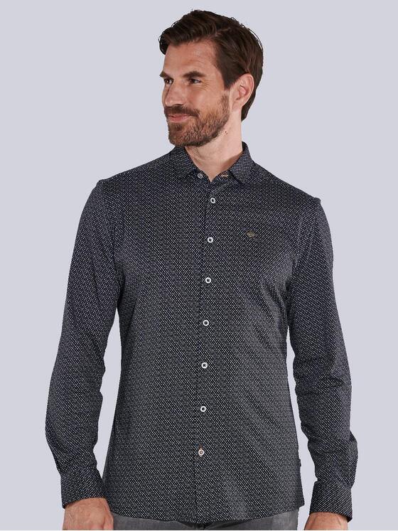 engbers Herren Langarm-Hemd slim fit Schwarz 35606