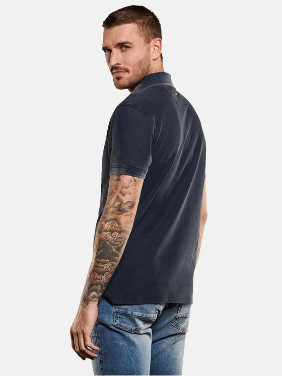 emilio adani Herren Polo-Shirt uni Blau 35108