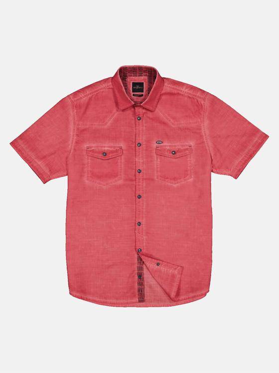 engbers Herren Kurzarm-Hemd gefärbt Feuerrot 32819