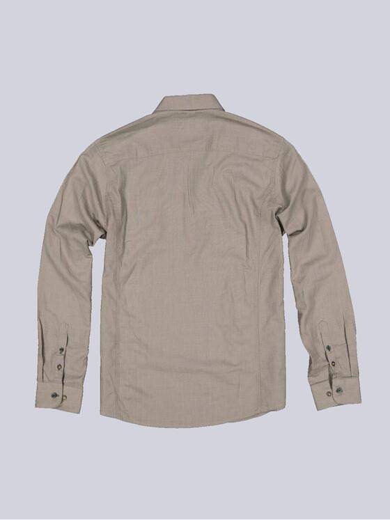 emilio adani Herren Langarm-Hemd uni Beige 33473