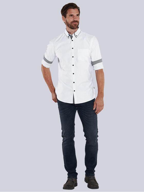 engbers Herren Langarm-Hemd gestreift Blau 36130