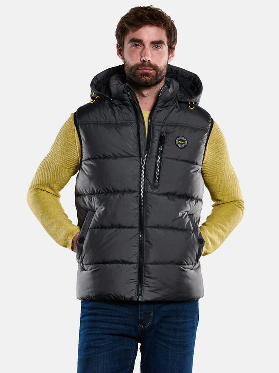 engbers Herren Steppweste mit abnehmbarer Kapuze Grau 33561