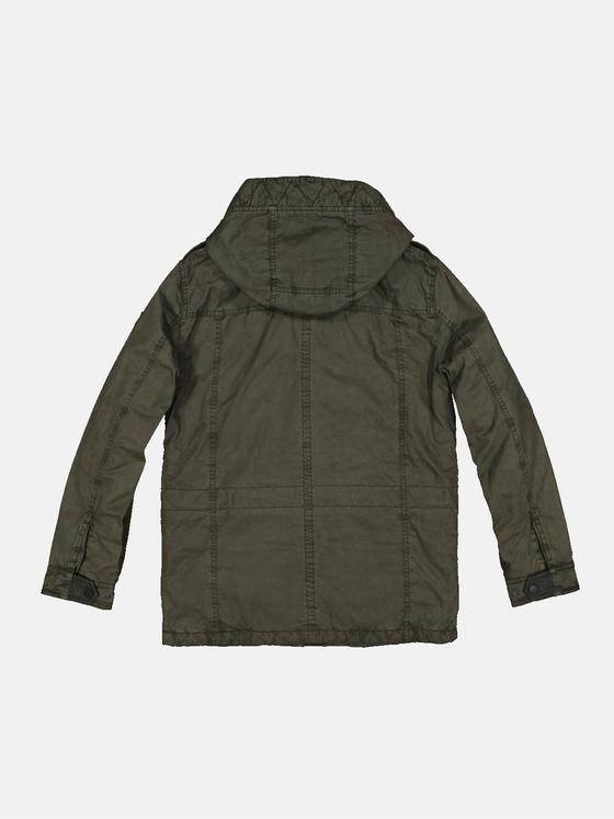 engbers Herren Baumwoll-Jacke mit abnehmbarer Kapuze Oliv 33563