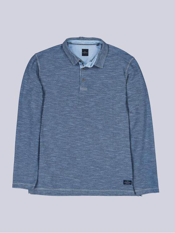 engbers Herren Langarm-Shirt strukturiert Marineblau 38341