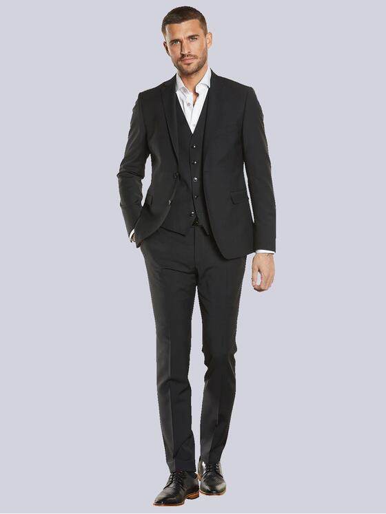 emilio adani Herren Anzug-Sakko slim fit Schwarz 34915
