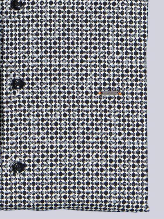 emilio adani Herren Langarm-Hemd aus Jersey Schwarz 39205