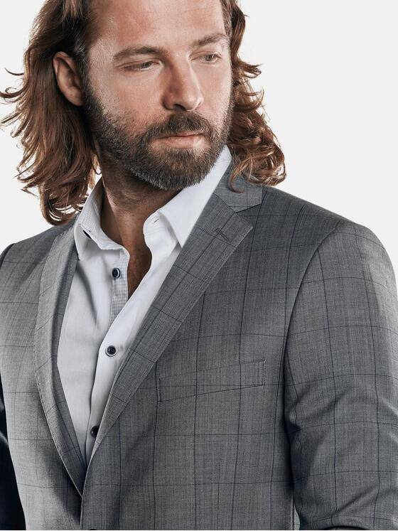 emilio adani Herren Elastisches Business-Sakko Grau 29024