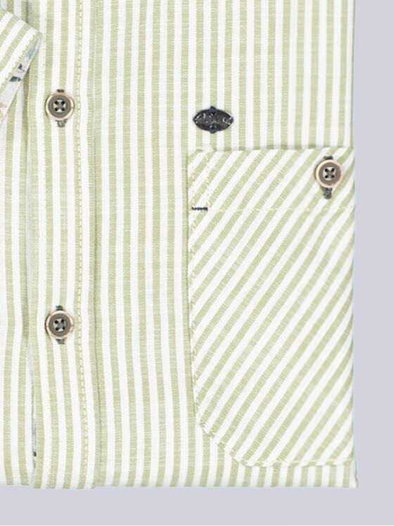 engbers Herren Kurzarm-Hemd gestreift Khaki 38891