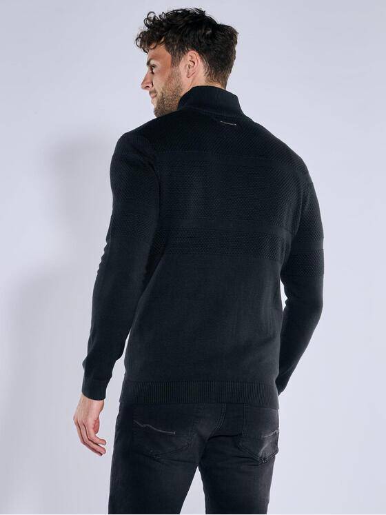 emilio adani Herren Strickjacke strukturiert Schwarz 39163