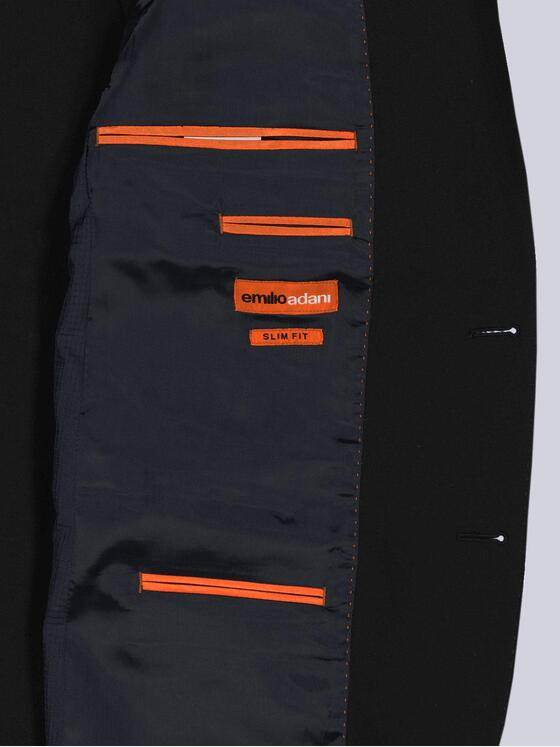 emilio adani Herren Anzug-Sakko slim fit Schwarz 39267