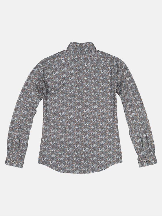 emilio adani Herren Langarm Hemd gemustert Orange 32430