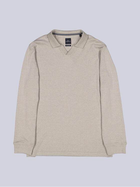 engbers Herren Polo-Shirt Langarm Braunbeige 39559