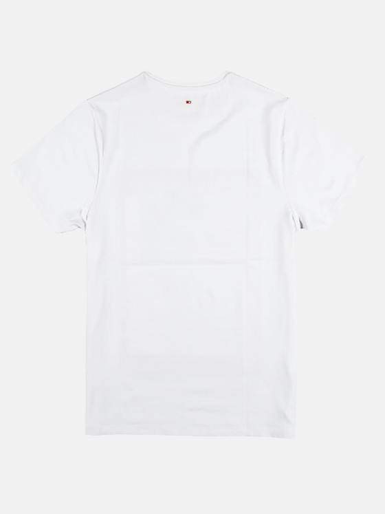 emilio adani Herren Bio-Baumwoll-T-Shirt mit Print Weiß 29175