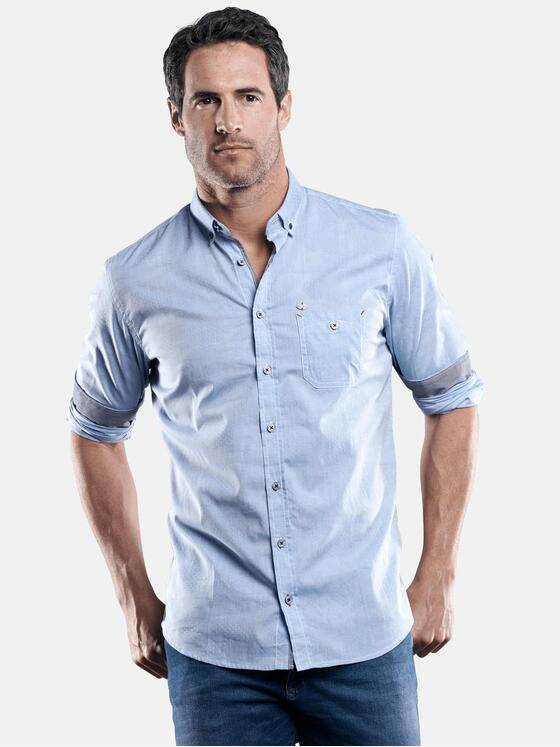 engbers Herren Softes Webstruktur-Hemd Hellblau 29518