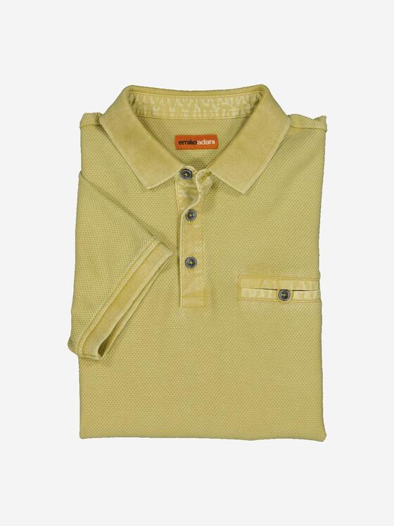 emilio adani Herren Polo-Shirt uni Gelb 36788