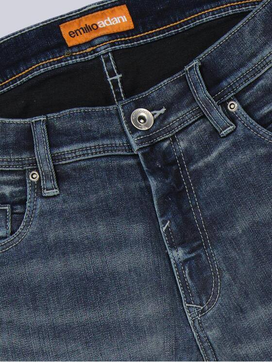 emilio adani Herren Super-Stretch-Jeans slim fit Indigoblau 39447