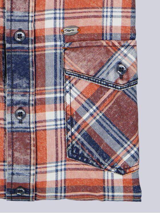 engbers Herren Langarm-Hemd kariert Orange 39640