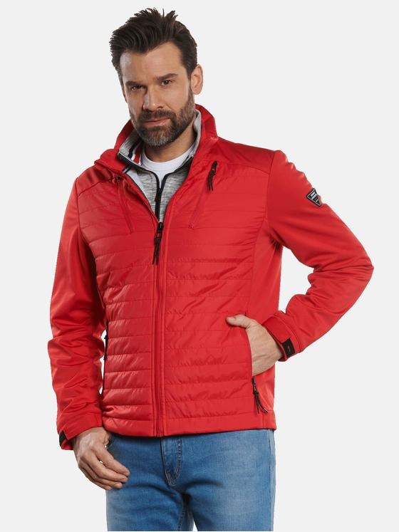 engbers Herren Steppjacke im Materialmix Feuerrot 32578