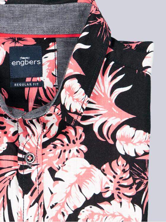 engbers Herren Kurzarm-Hemd gemustert Hellrot 38876