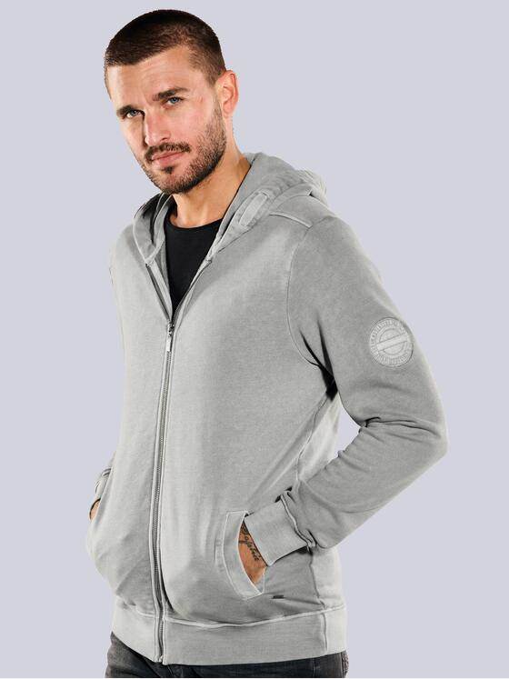 emilio adani Herren Sweatjacke mit Kapuze Grau 35260