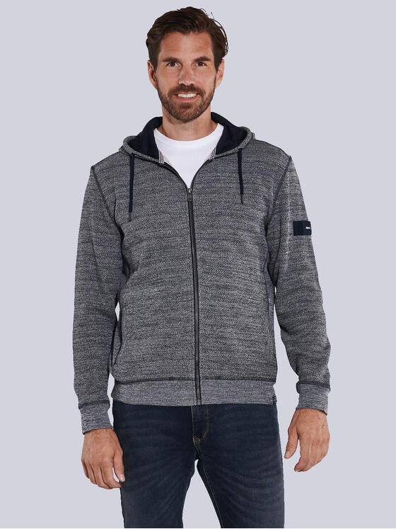 engbers Herren Sweatjacke mit Kapuze Blau 35645